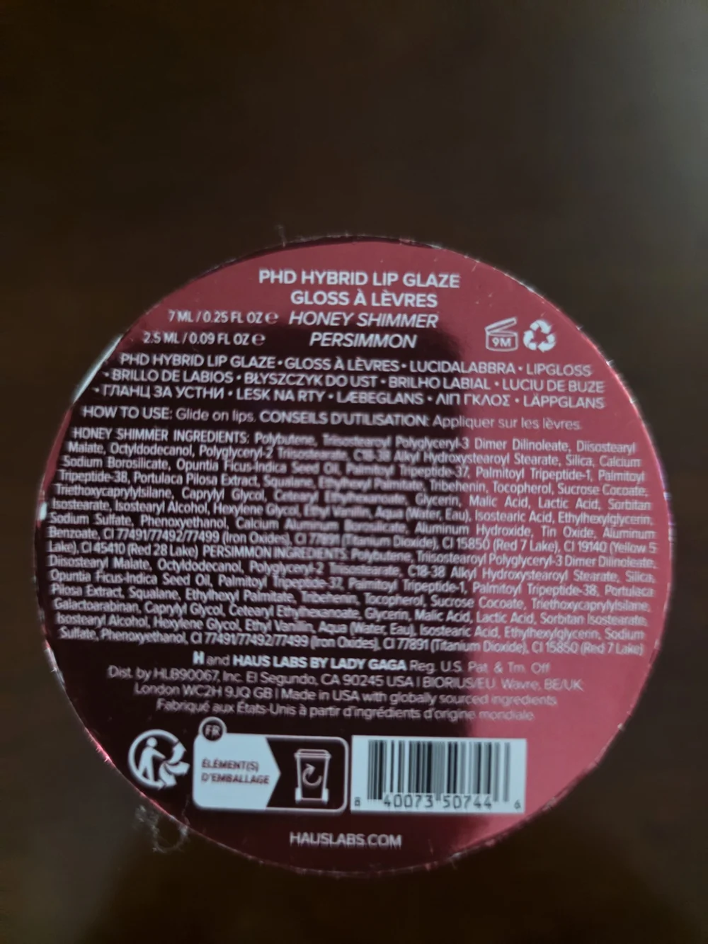 Haus Labs By Lady Gaga Lip Glaze Compact - Red Label with White Text